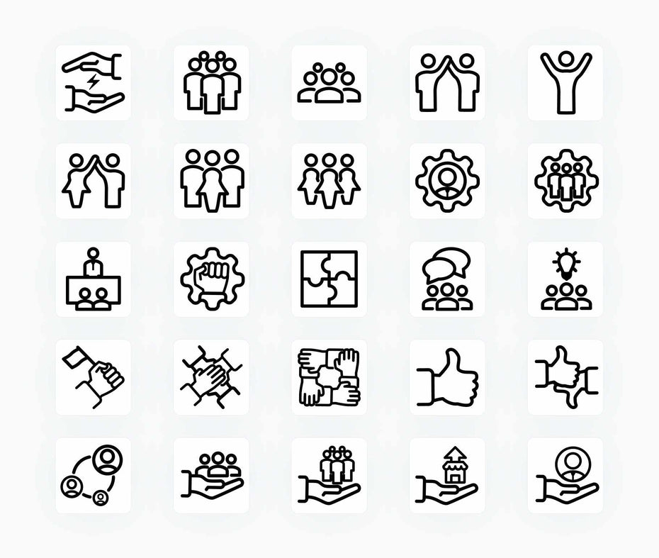 Teamwork-Outline-Vector-Icons Icons Teamwork Outline Vector Icons S12162102 powerpoint-template keynote-template google-slides-template infographic-template