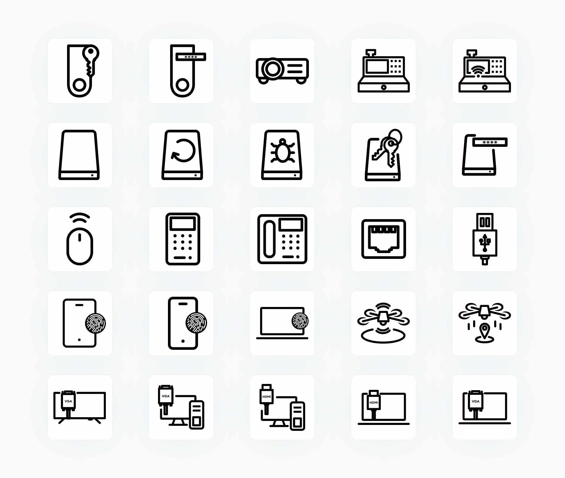 Technology-Outline-Vector-Icons Icons Technology Outline Vector Icons S12162104 powerpoint-template keynote-template google-slides-template infographic-template