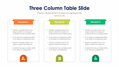 Three Column Table Slides – Infografolio