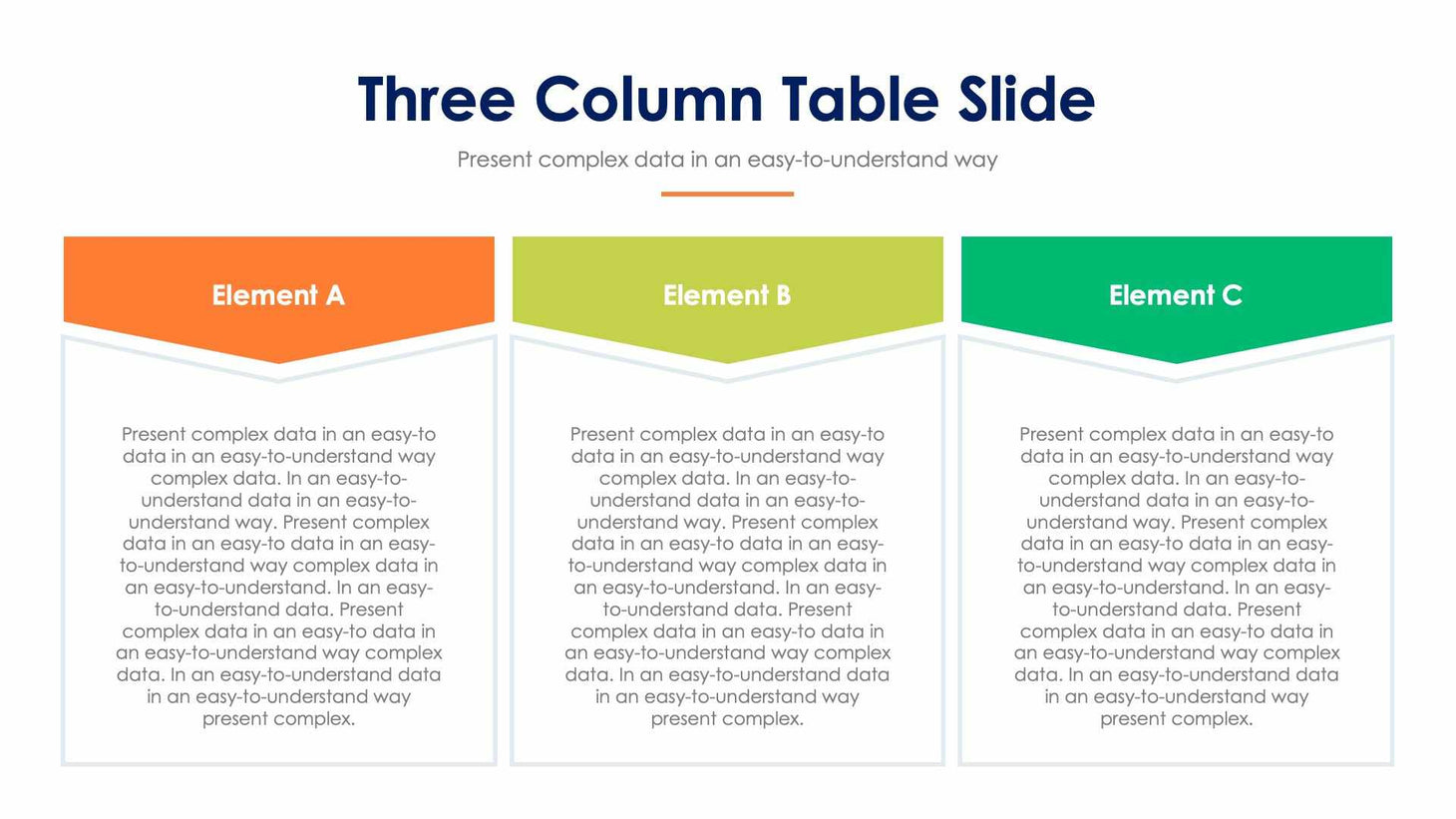 Three Column Table Slide Infographic Template S12202108 – Infografolio