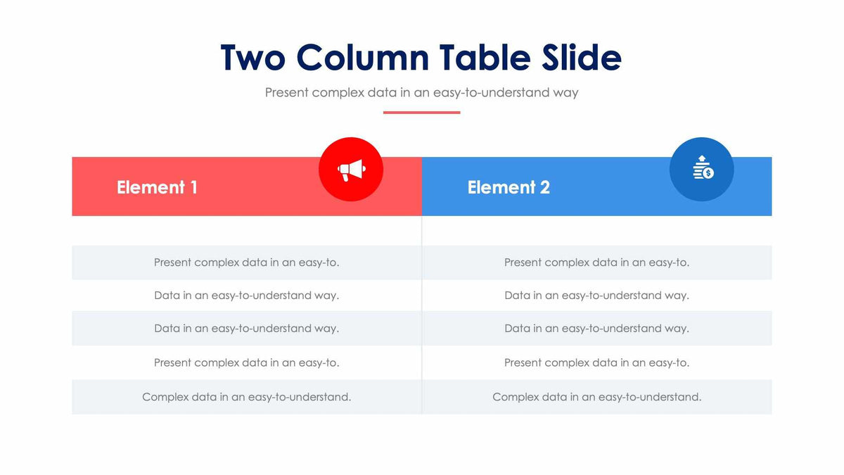 Two Column Table Slide Infographic Template S12202101 – Infografolio