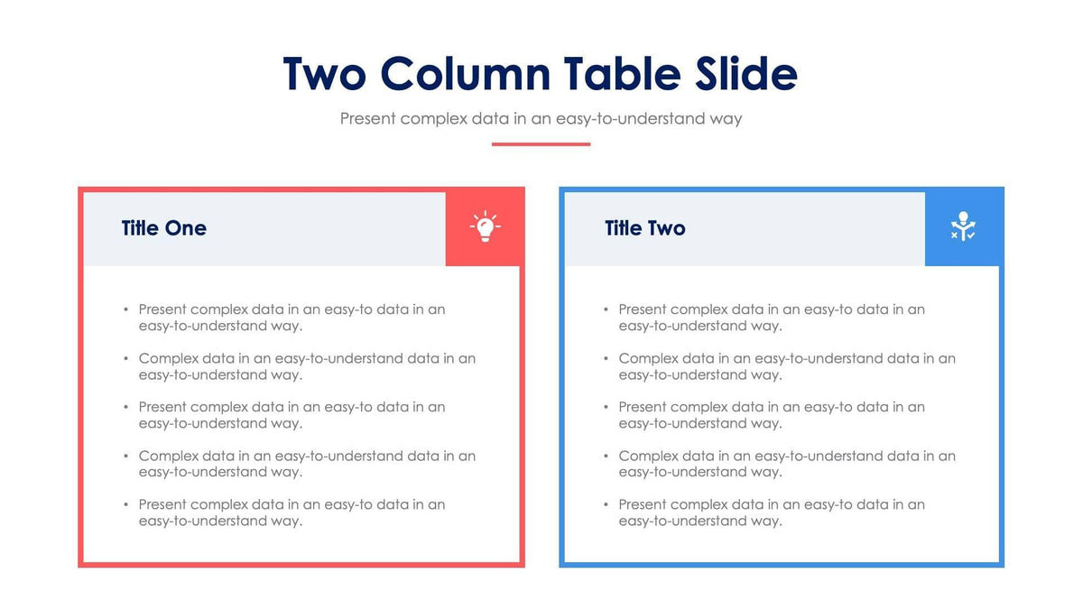 Two Column Table Slide Infographic Template S12202105 – Infografolio