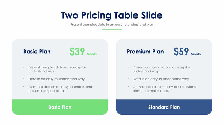 Two Pricing Table-Slides Slides Two Pricing Table Slide Infographic Template S12152105 powerpoint-template keynote-template google-slides-template infographic-template