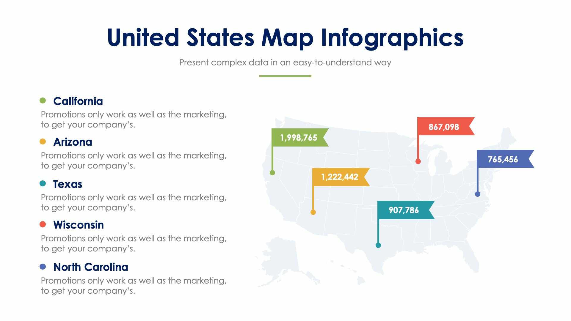 Map Slide State State Map Infographic