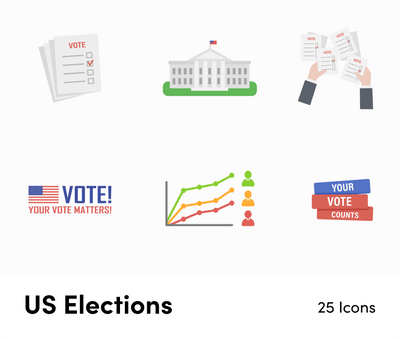 US Elections-Vector-Icons Icons US Elections Vector Icons S12092102 powerpoint-template keynote-template google-slides-template infographic-template