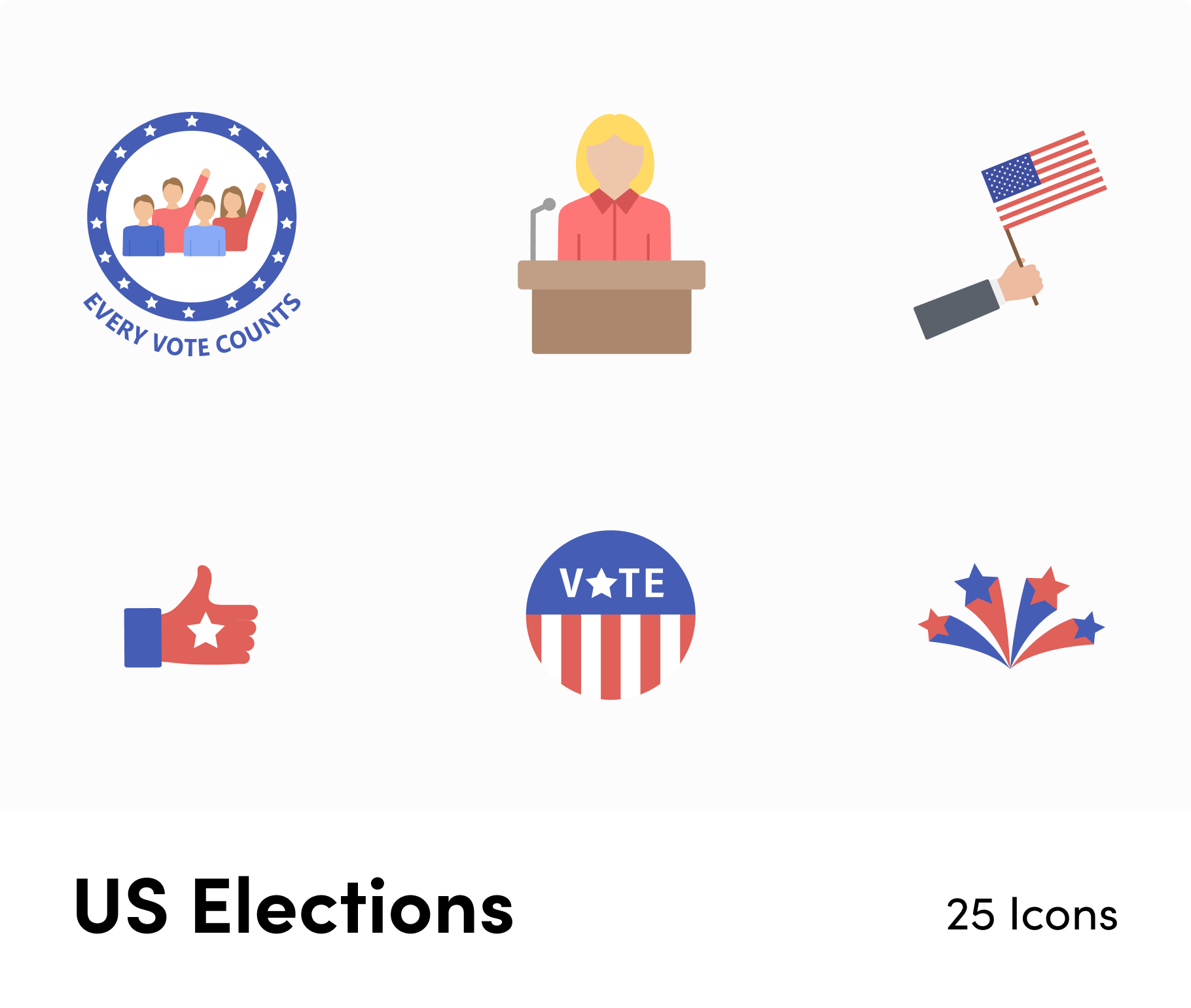 US Elections-Vector-Icons Icons US Elections Vector Icons S12092104 powerpoint-template keynote-template google-slides-template infographic-template
