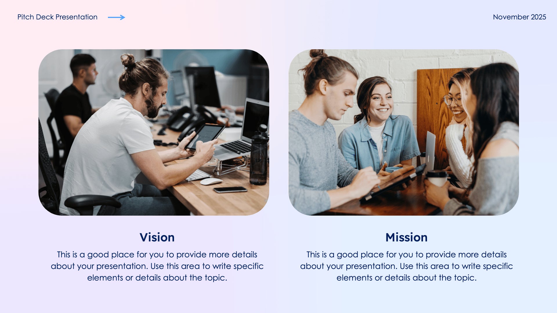 Vision and Mission Slide Template S10172206 | Infografolio