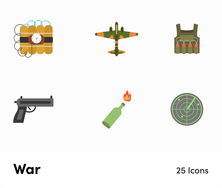 War-Flat-Vector-Icons Icons War Flat Vector Icons S01142202 powerpoint-template keynote-template google-slides-template infographic-template