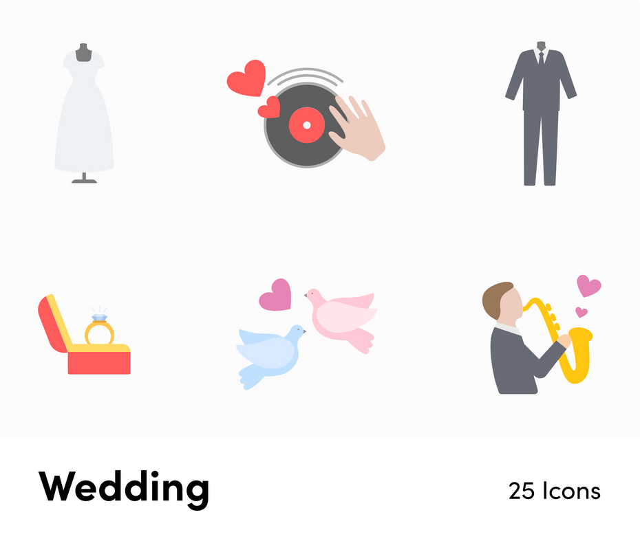 Wedding-Flat-Vector-Icons Icons Wedding Flat Vector Icons S02142204 powerpoint-template keynote-template google-slides-template infographic-template