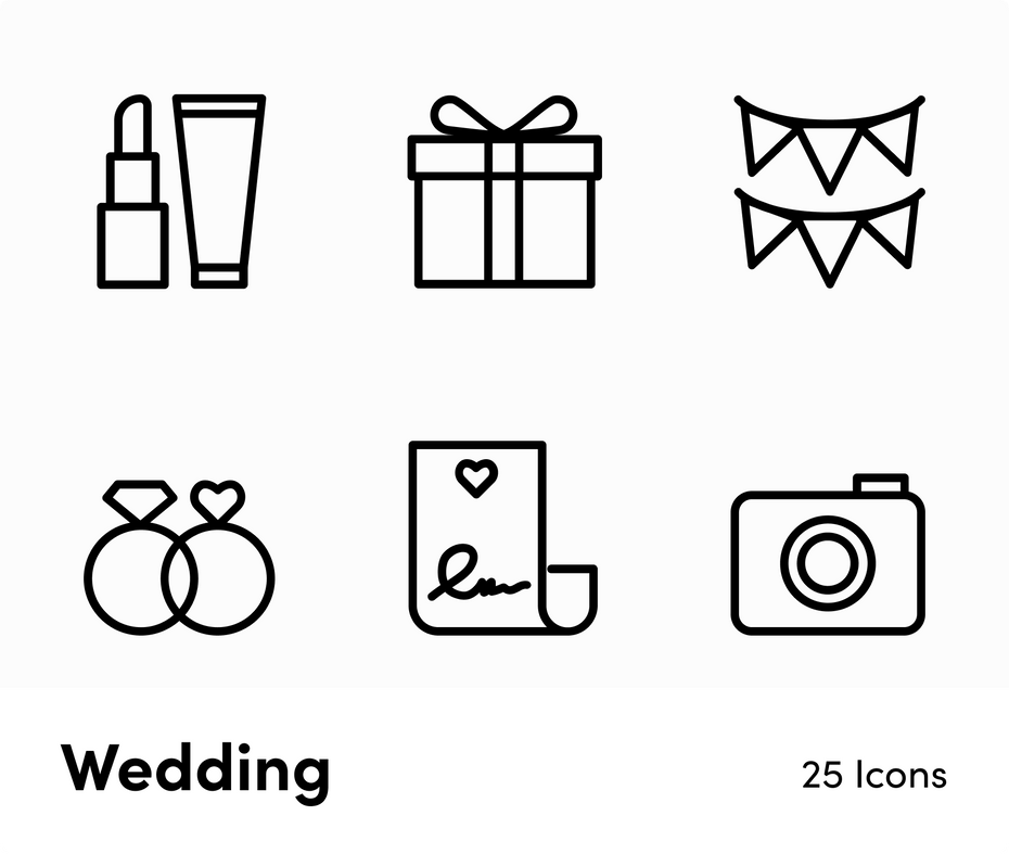 Wedding-Outline-Vector-Icons Icons Wedding Outline Vector Icons S12222102 powerpoint-template keynote-template google-slides-template infographic-template