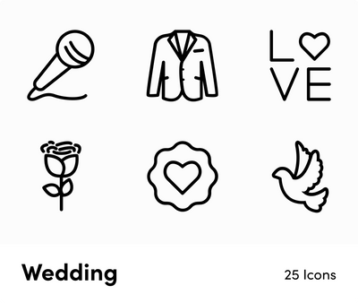 Wedding-Outline-Vector-Icons Icons Wedding Outline Vector Icons S12222103 powerpoint-template keynote-template google-slides-template infographic-template