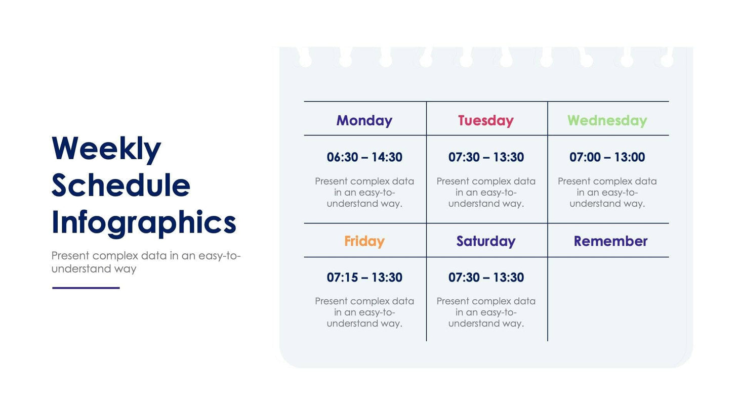 Weekly Schedule Slide Infographic Template S03032210 – Infografolio