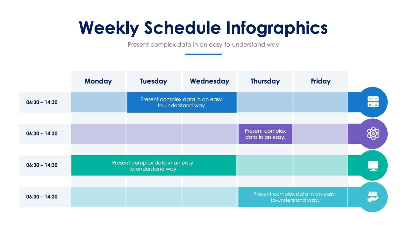 Weekly Schedule Slide Infographic Template S03032220 – Infografolio